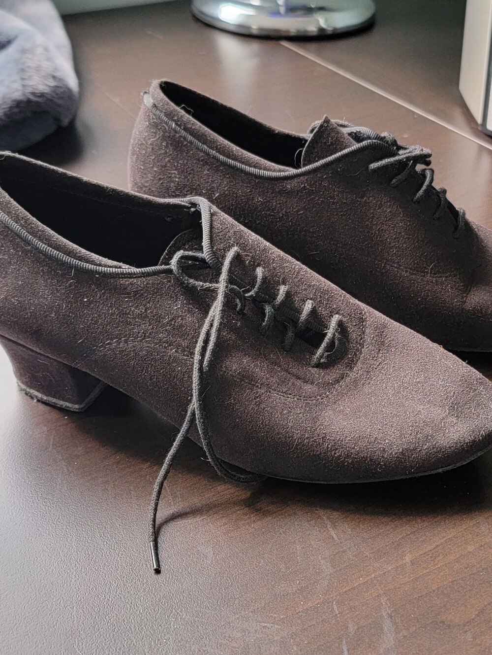 Black Diamont Suede Bottom Dance Trainer. UK 4. US 6.5. Like New.